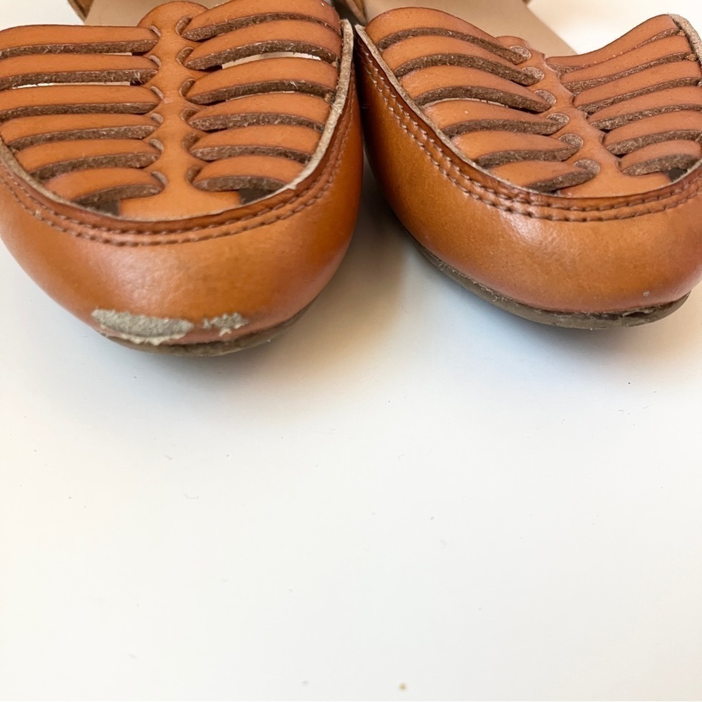 Toddler Girls Cognac Huarache Sandals - Picture 4 of 5